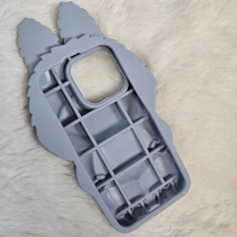 Labubu Phone Case iPhone 16 Pro Blue Gray Monster Bunny 3D Silicone NEW